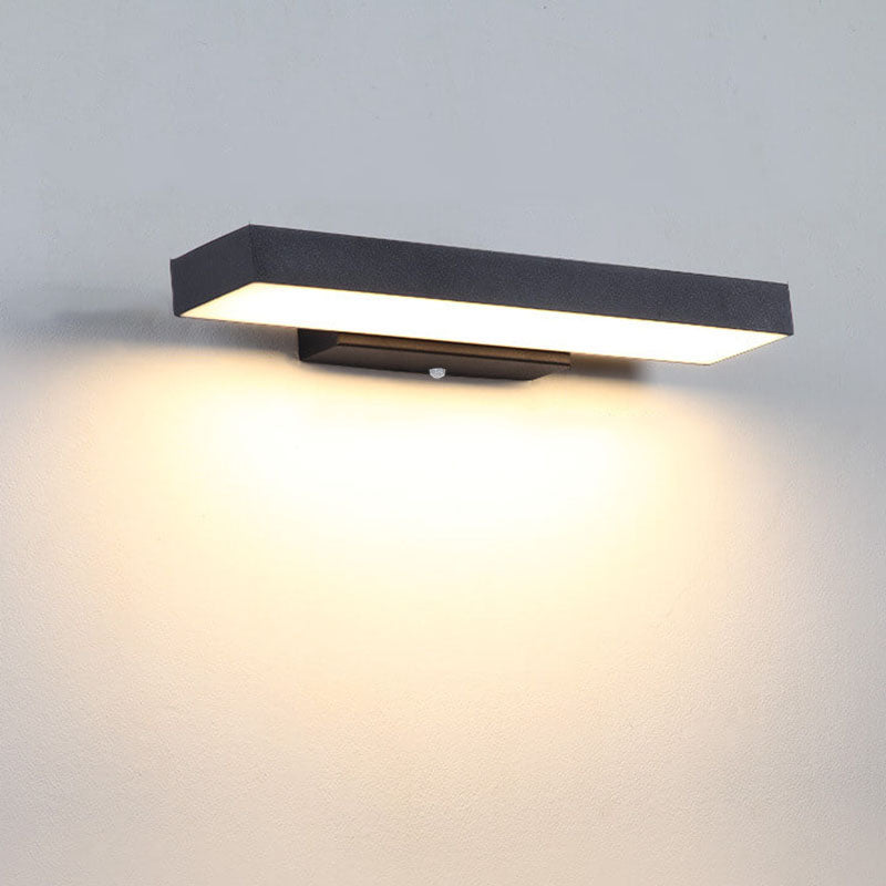 Lampada da Parete Esterno LED Piatta con Sensore Moderno Minimalista Rettangolare Impermeabile