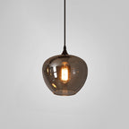 Sospensione LED in Vetro Grigio Fumo Moderno a 1 Luce