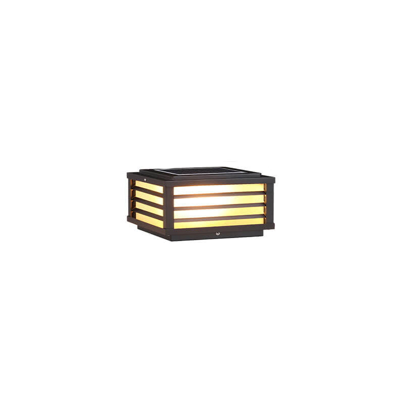 Illuminazione paesaggistica moderna minimalista impermeabile a energia solare in alluminio quadrato con LED per giardino