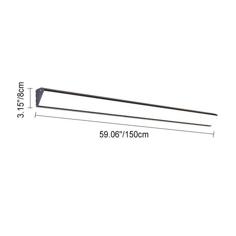 Lampada da Parete LED Impermeabile in Alluminio e Acrilico per Esterni, Design Moderno Minimalista, Bar Lungo
