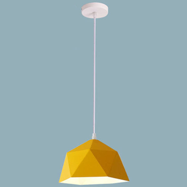 Moderna Lampada a Sospensione in Ferro Geometrica a Rombo con 1 Luce