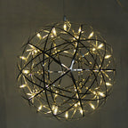 Lampadario Pendente Creativo Contemporaneo in Ferro con 12 Luci LED Fuochi d'Artificio per Soggiorno