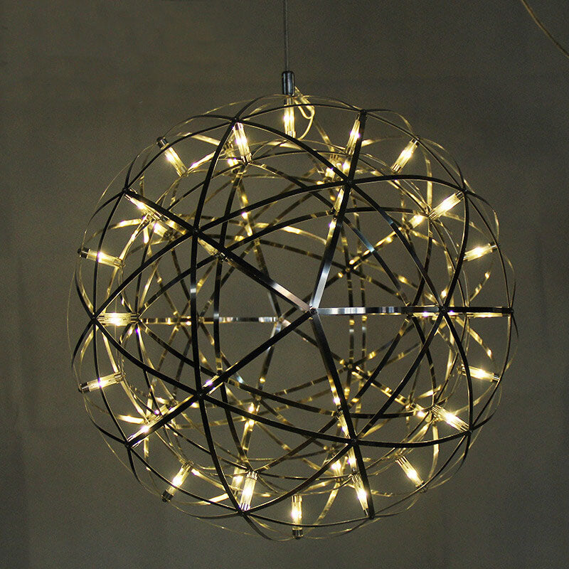 Lampadario Pendente Creativo Contemporaneo in Ferro con 12 Luci LED Fuochi d'Artificio per Soggiorno