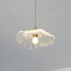 Lampada a Sospensione in Vetro di Rame con Girasole in Stile Art Deco Moderna per Soggiorno