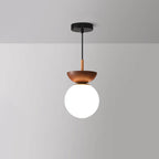 Lampada a Sospensione in Vetro e Ferro Minimalista Moderna con 1 Luce per Soggiorno