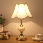 Lampada da Tavolo in Vetro Vintage Florale Nordico con 1 Luce