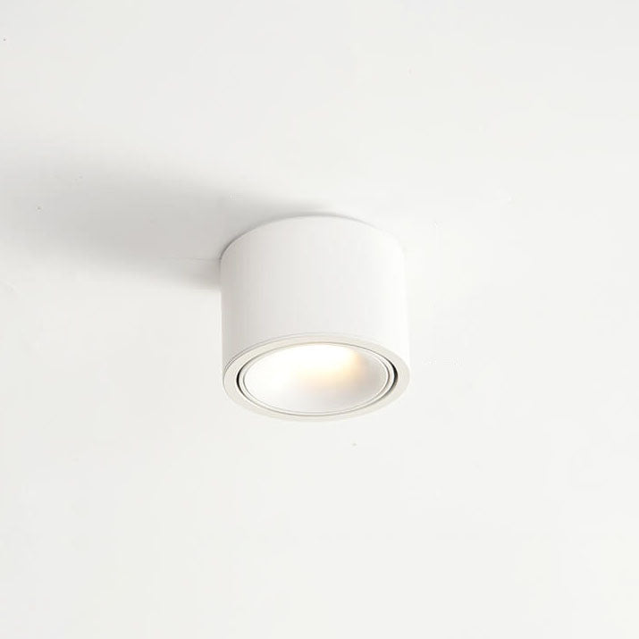 Faretto rotondo in alluminio minimalista moderno, regolabile, a LED, montato a soffitto per soggiorno