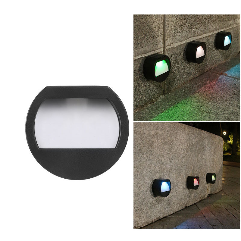 Luce da Esterno a LED Solare Rotonda Quadrata Moderna Minimalista Impermeabile per Passi da Patio