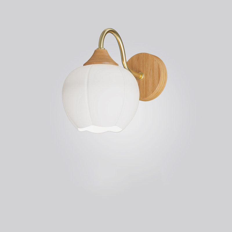 Applique da Parete Rotonda in Vetro e Ferro Striato Nordic Contemporaneo con 1 Luce per Soggiorno e Camera da Letto