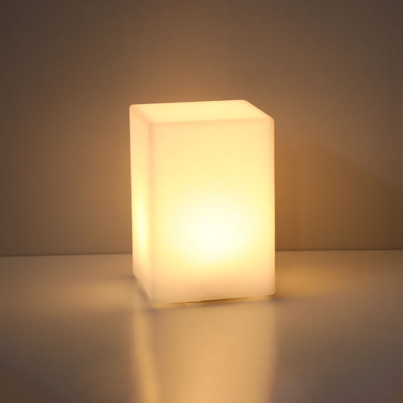 Lampada da tavolo decorativa a luce notturna con telecomando in geometria creativa PE