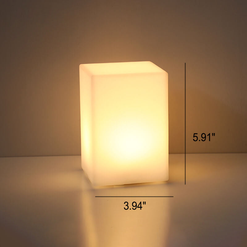 Lampada da tavolo decorativa a luce notturna con telecomando in geometria creativa PE