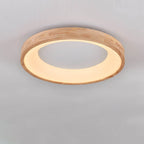 Lampada da soffitto a LED rotonda in legno log minimalista nordico