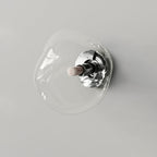Lampada da parete a sfera irregolare in vetro elettroplaccato minimalista moderna con 1 luce per soggiorno