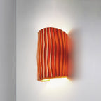 Applique a Parete a Due Luci in Resina Striata Nordica Contemporanea per Soggiorno