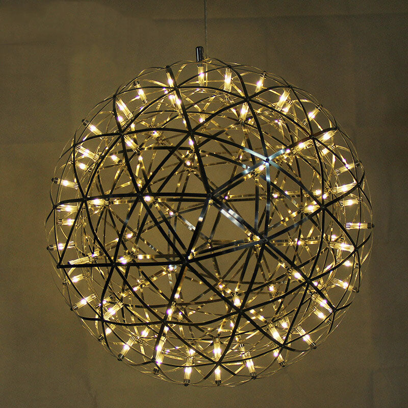 Lampadario Pendente Creativo Contemporaneo in Ferro con 12 Luci LED Fuochi d'Artificio per Soggiorno