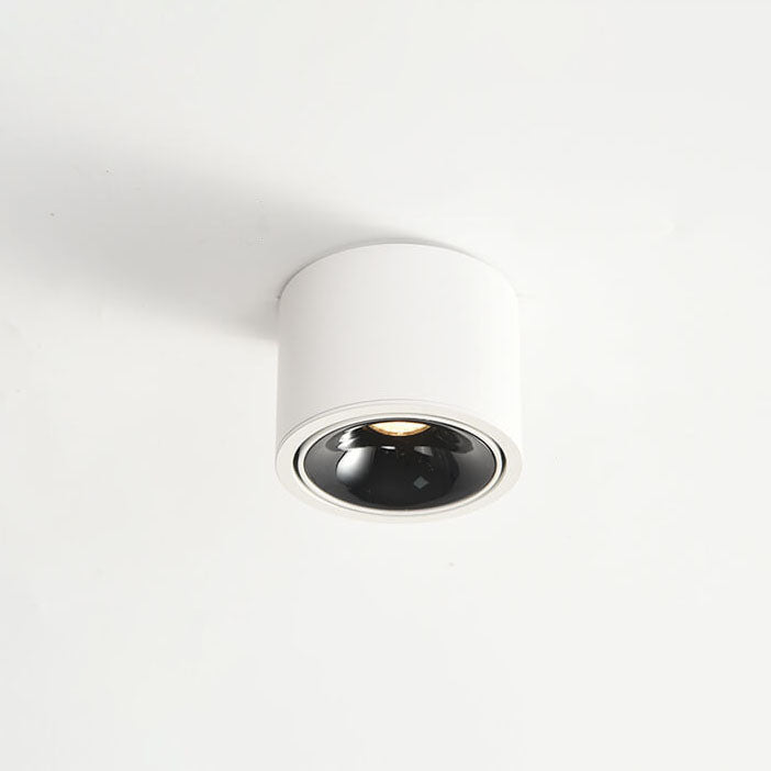 Faretto rotondo in alluminio minimalista moderno, regolabile, a LED, montato a soffitto per soggiorno