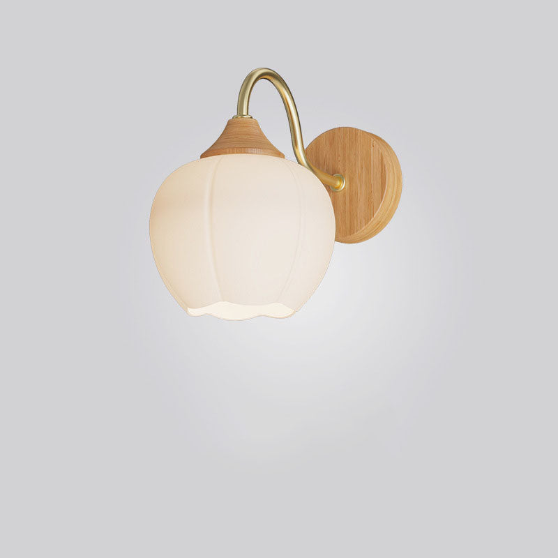 Applique da Parete Rotonda in Vetro e Ferro Striato Nordic Contemporaneo con 1 Luce per Soggiorno e Camera da Letto