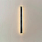 Lampada da Parete LED Solare Rettangolare Impermeabile in Alluminio e Acrilico Minimalista Moderna per Esterni