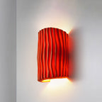 Applique a Parete a Due Luci in Resina Striata Nordica Contemporanea per Soggiorno