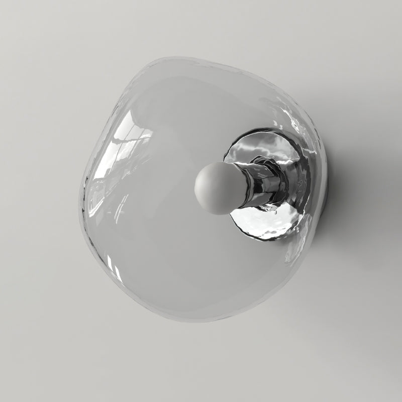 Lampada da parete a sfera irregolare in vetro elettroplaccato minimalista moderna con 1 luce per soggiorno