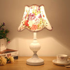 Lampada da Tavolo in Vetro Vintage Florale Nordico con 1 Luce