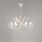 Lampadario in Resina con Corna di Cervo Retro Epoch per Soggiorno