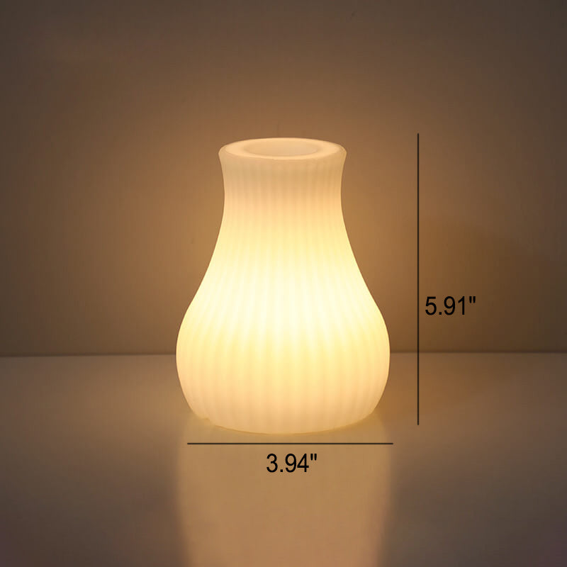 Lampada da tavolo decorativa a luce notturna con telecomando in geometria creativa PE