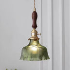 Lampada a Sospensione 1 Luce in Rame Noce Vetro Minimalista Moderna Nordica