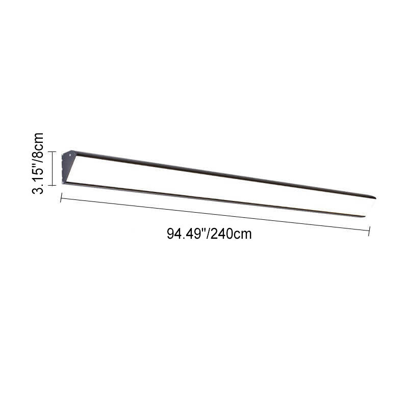 Lampada da Parete LED Impermeabile in Alluminio e Acrilico per Esterni, Design Moderno Minimalista, Bar Lungo