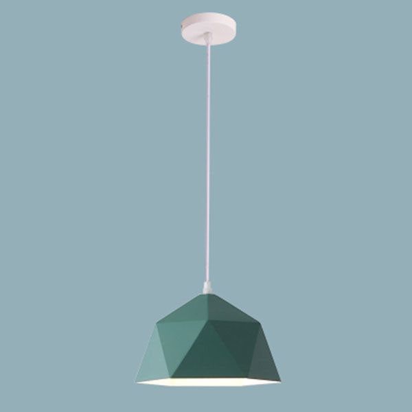 Moderna Lampada a Sospensione in Ferro Geometrica a Rombo con 1 Luce
