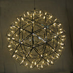 Lampadario Pendente Creativo Contemporaneo in Ferro con 12 Luci LED Fuochi d'Artificio per Soggiorno