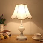 Lampada da Tavolo in Vetro Vintage Florale Nordico con 1 Luce
