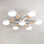Lampada da soffitto LED semi-incassata con design a ramo di molecola rotonda scandinavo contemporaneo per il soggiorno