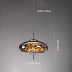 Lampadario Pendente Contemporaneo Scandinavo in Vetro Ovale a Cilindro per Camera da Letto