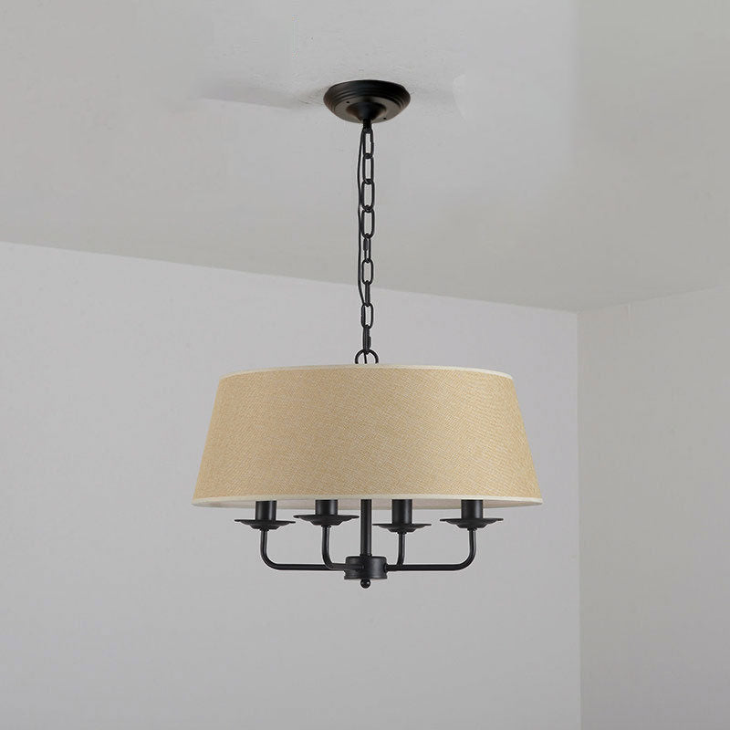 Lampadario Vintage Classico in Ferro Europeo a 4 Luci