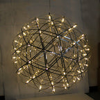 Lampadario Pendente Creativo Contemporaneo in Ferro con 12 Luci LED Fuochi d'Artificio per Soggiorno