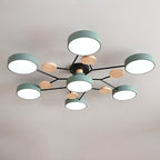 Lampada da soffitto LED semi-incassata con design a ramo di molecola rotonda scandinavo contemporaneo per il soggiorno