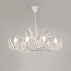 Lampadario in Resina con Corna di Cervo Retro Epoch per Soggiorno