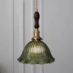 Lampada a Sospensione 1 Luce in Rame Noce Vetro Minimalista Moderna Nordica
