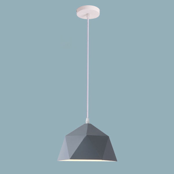 Moderna Lampada a Sospensione in Ferro Geometrica a Rombo con 1 Luce