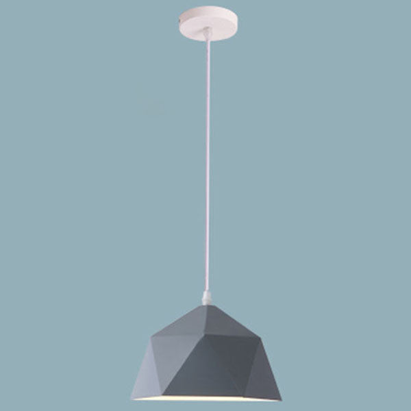Moderna Lampada a Sospensione in Ferro Geometrica a Rombo con 1 Luce