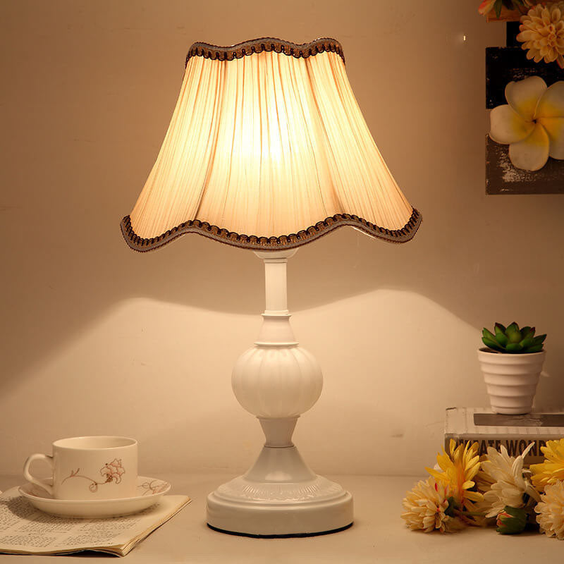 Lampada da Tavolo in Vetro Vintage Florale Nordico con 1 Luce