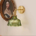 Applique da muro in vetro di rame con fiore minimalista moderno nordico a 1 luce