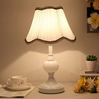 Lampada da Tavolo in Vetro Vintage Florale Nordico con 1 Luce