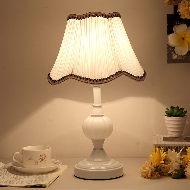 Lampada da Tavolo in Vetro Vintage Florale Nordico con 1 Luce