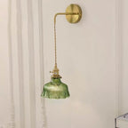 Applique da muro in vetro di rame con fiore minimalista moderno nordico a 1 luce