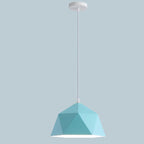Moderna Lampada a Sospensione in Ferro Geometrica a Rombo con 1 Luce