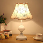 Lampada da Tavolo in Vetro Vintage Florale Nordico con 1 Luce