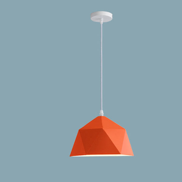 Moderna Lampada a Sospensione in Ferro Geometrica a Rombo con 1 Luce