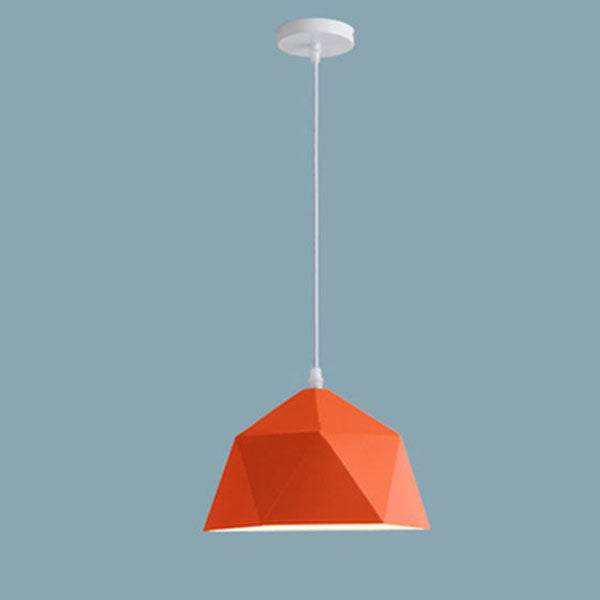 Moderna Lampada a Sospensione in Ferro Geometrica a Rombo con 1 Luce